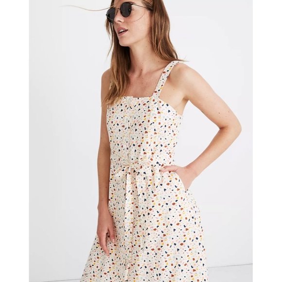 Madewell Square-Neck Tank Midi Dress in Terrazzo - Size 16 - Picture 9 of 9